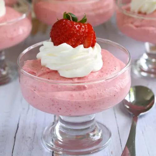 strawberry brie melt mousse dessert