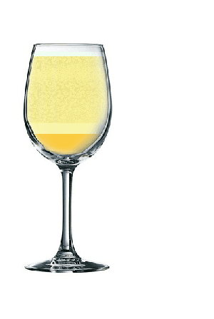 ingredients for Hugo Rosato cocktail arranged on a marble countertop