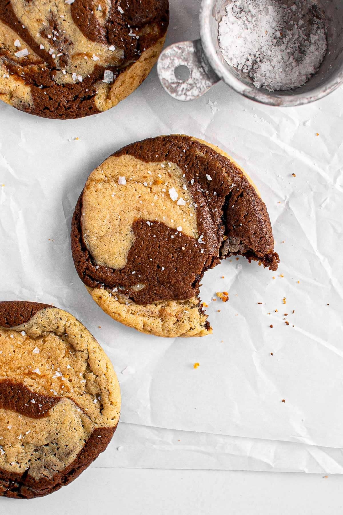 chewy chocolate marble cookies, elegant swirl, baking, homemade dessert, delicious