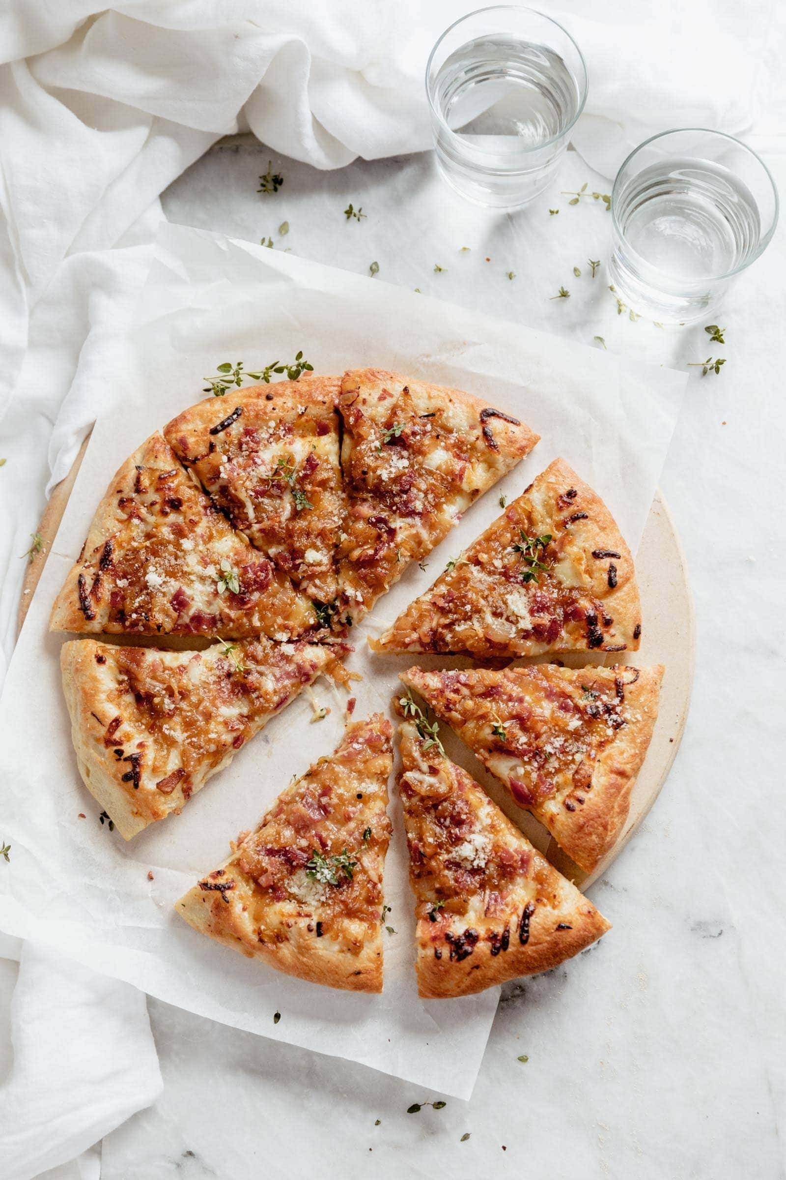 Bacon and Caramelized Onion Pizza