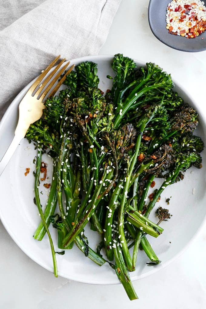 grilled broccolini with garlic and red pepper flakes